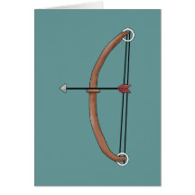 Bow hunting Hobby Sport Design Greeting Cards
