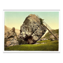 Bowder Stone, Lake District, England rare Photochr Postcards