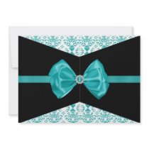 Bowed Damask Invite [Teal]