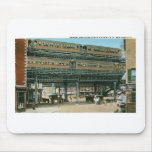 Bowery and Doubledeck Elevated R.R., NYC Mousepad