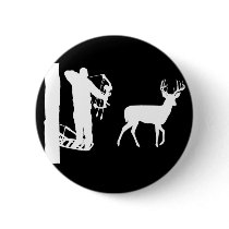 Bowhunter in Treestand Shooting Deer