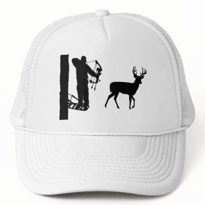 Bowhunter in Treestand Shooting Deer by OutDoorWorld