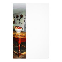 Bowl of Apples on Table Stationery