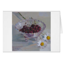 "Bowl of Cherries" Art Card Blank Greeting