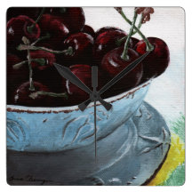 Bowl of Cherries Wall Clock