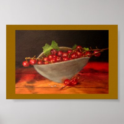 Bowl of Currants Poster by rosemadder