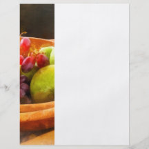 Bowl of Red Grapes and Pears Flyer Design