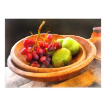 Bowl of Red Grapes and Pears Personalized Invitation