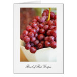 Bowl of Red Grapes Card