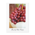 Bowl of Red Grapes Postcard