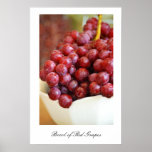 Bowl of Red Grapes Print