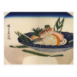 Bowl of Sushi, circa 1800's Japan. Postcard
