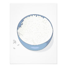 bowl of white rice custom announcements