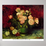 Bowl with Peonies and Roses by Vincent van Gogh Posters