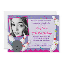 "Bowled Over" Party Invitation - Girls