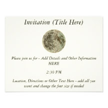 Bowles' Selenography or a Map of the Moon - 1780 Custom Invites