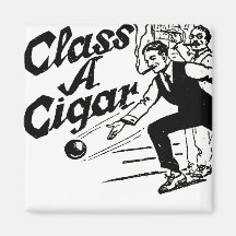 BOWLING AND CIGARS MAGNET
