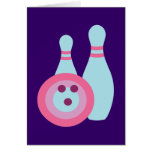 Bowling Ball and Pins Greeting Card