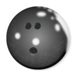 Bowling Ball (Black) Magnets