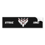 Bowling Ball & Pins: 3D Model: Bumper Sticker