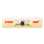 Bowling Ball & Pins: 3D Model: Bumper Sticker bumper stickers