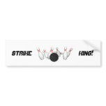 Bowling Ball & Pins: 3D Model: Bumper Sticker