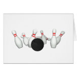 Bowling Ball & Pins: 3D Model: Card