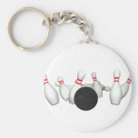 Bowling Ball & Pins: 3D Model: Key Chain