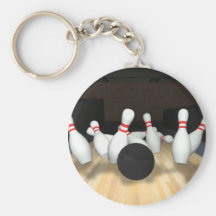 Bowling Ball & Pins: 3D Model: Key Chains
