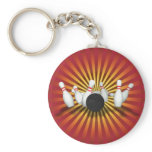 Bowling Ball & Pins: 3D Model: Keychain