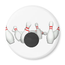 Bowling Ball & Pins: 3D Model: