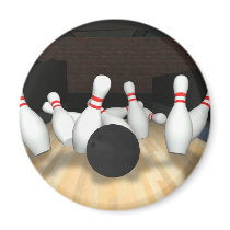 Bowling Ball & Pins: 3D Model: