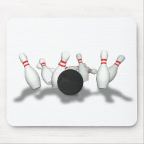 Bowling Ball & Pins: 3D Model: