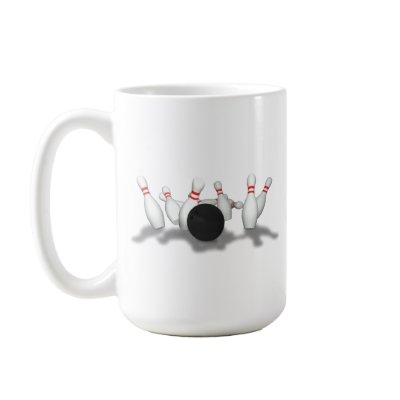 Bowling Ball & Pins: 3D Model: Coffee Mugs by spiritswitchboard