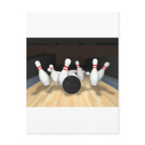 Bowling Ball & Pins: 3D Model: