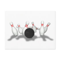 Bowling Ball & Pins: 3D Model: