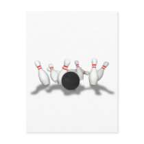 Bowling Ball & Pins: 3D Model: