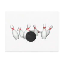 Bowling Ball & Pins: 3D Model: