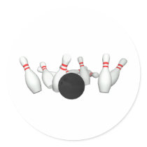 Bowling Ball & Pins: 3D Model: