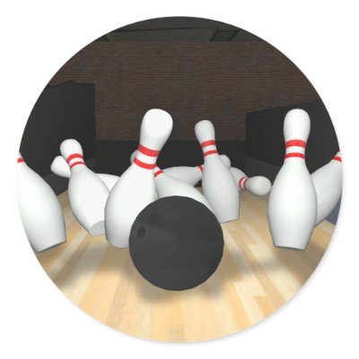 Bowling Ball & Pins: 3D Model: by spiritswitchboard