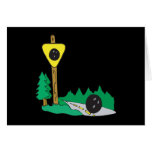 Bowling Ball Sign Greeting Cards