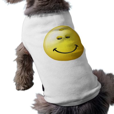Bowling Ball Smiley Face Pet Tshirt by tshirtmonkey