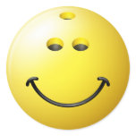 Bowling Ball Smiley Face stickers