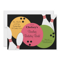 Bowling Birthday Bash Party Invitation
