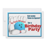 Bowling Birthday Personalized Announcements