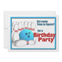 Bowling Birthday Personalized Announcements