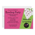 Bowling Birthday Party Invitation