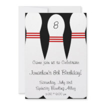 Bowling Birthday Party Invitation