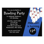 Bowling Birthday Party Invitation