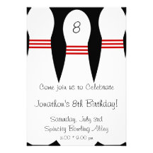 Bowling Birthday Party Invitation